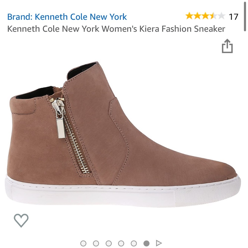 Kenneth Cole Kiera Leather Side-Zip Sneakers